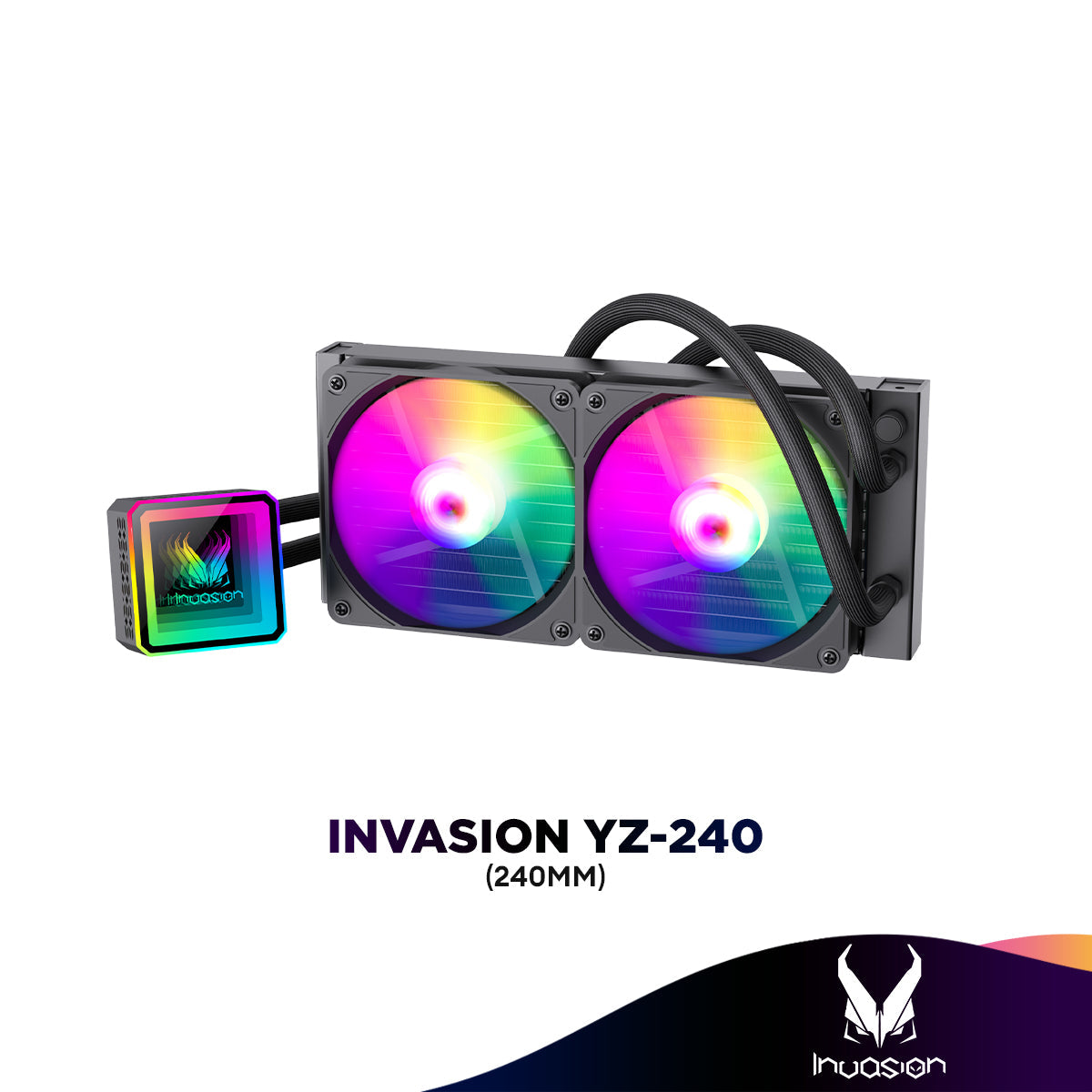 Invasion YZ-240 240mm AiO CPU Cooler | Intel & AMD CPU Liquid Cooler