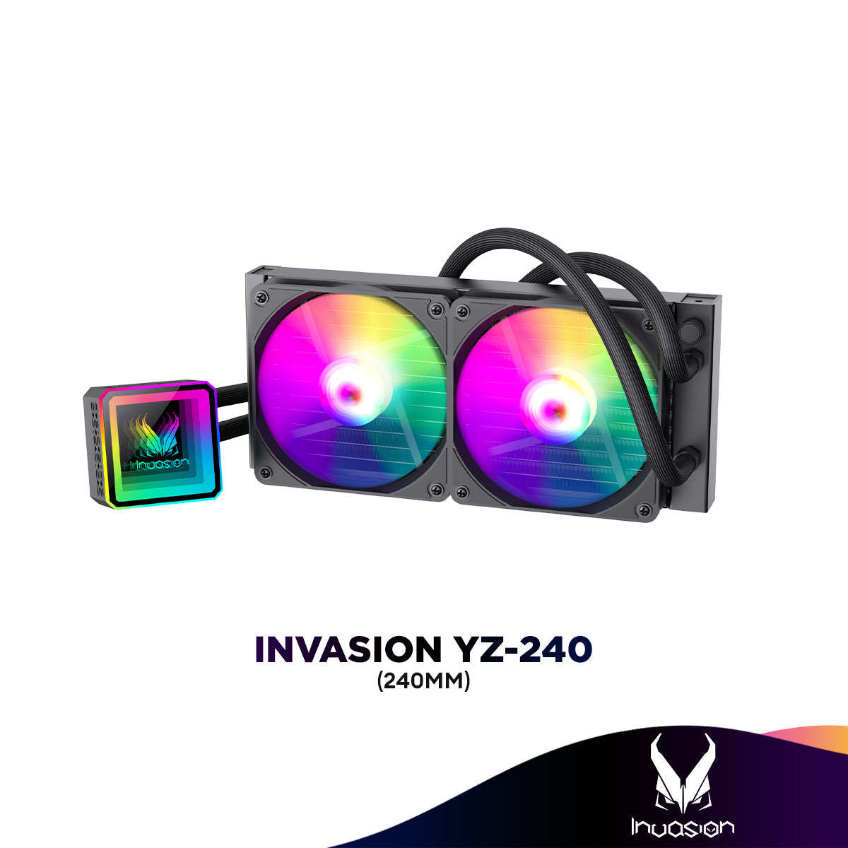 Invasion YZ-240 240mm AiO CPU Cooler | Intel & AMD CPU Liquid Cooler