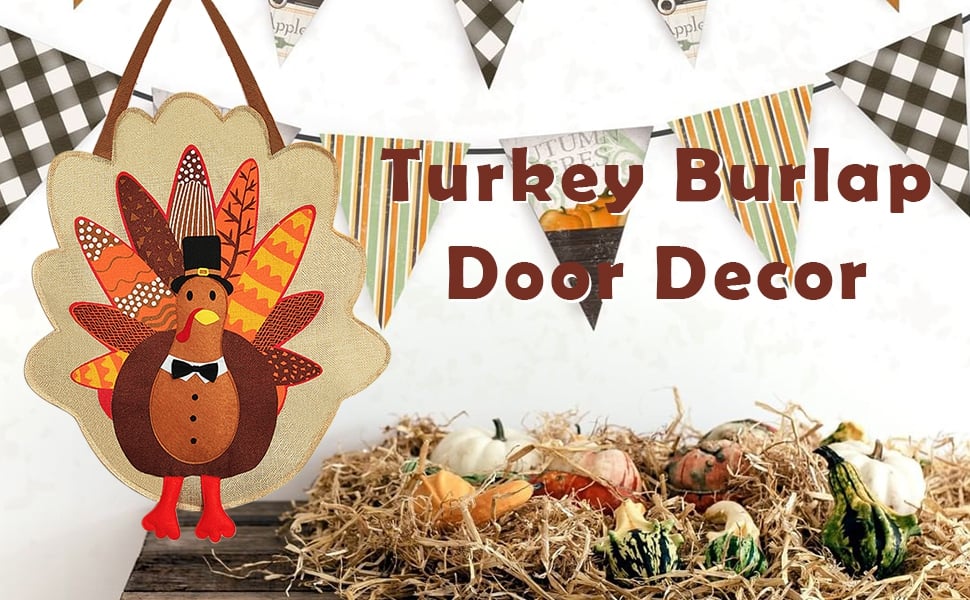 Thanksgiving Turkey Door Sign