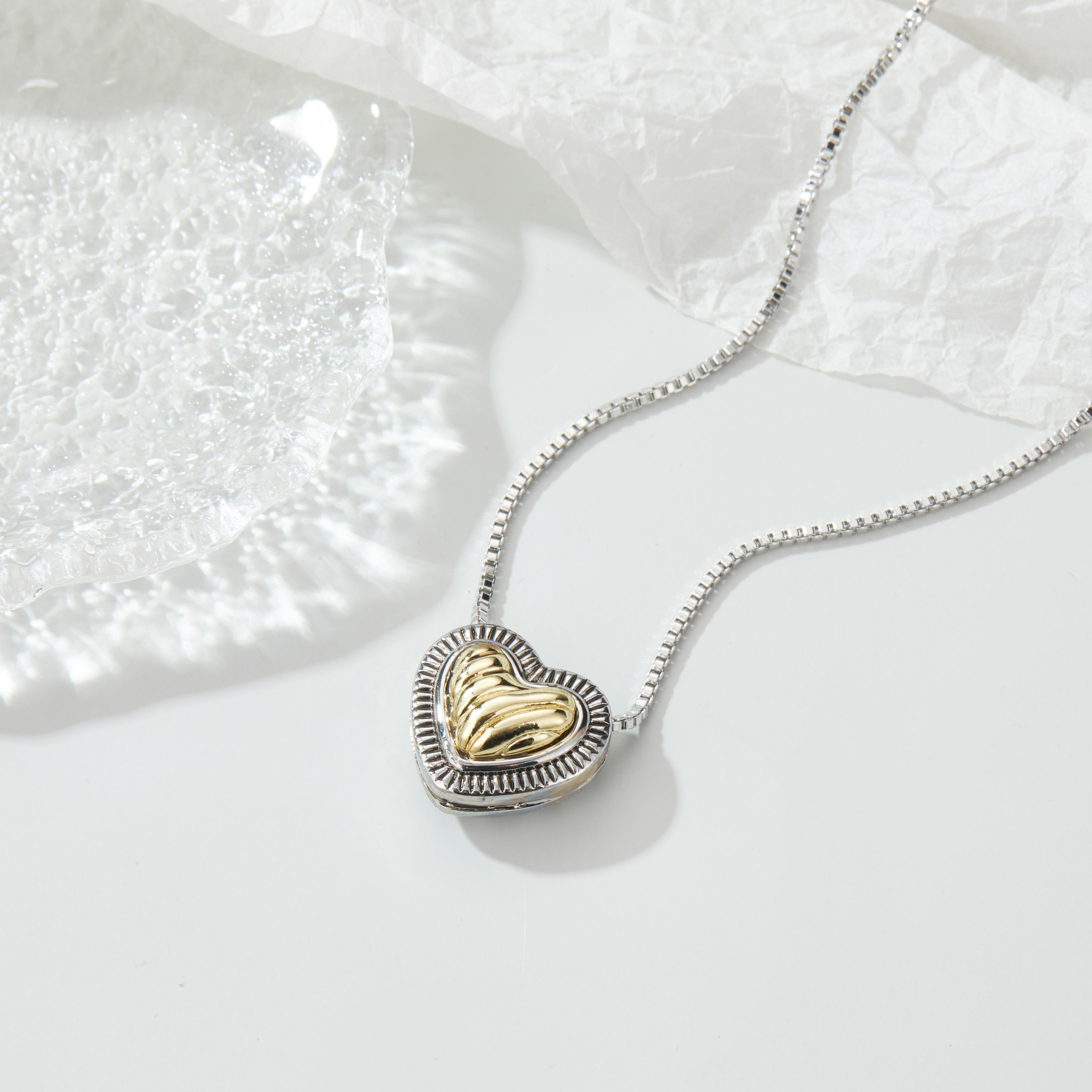 Heart Pendant Necklace 40cm+5cm Elegance Valentine's Day Anniversary Jewelry Gift for Women