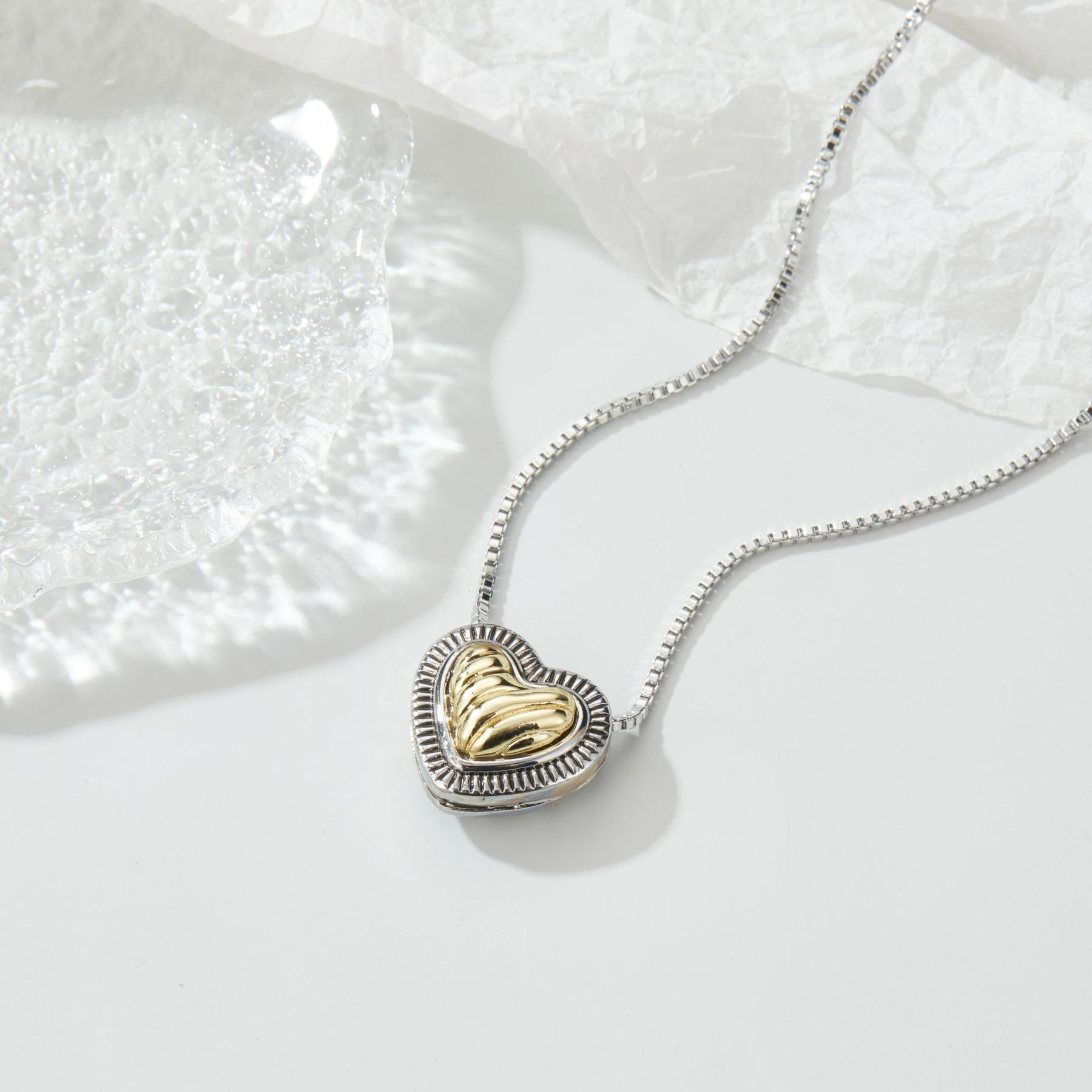 Heart Pendant Necklace 40cm+5cm Elegance Valentine's Day Anniversary Jewelry Gift for Women