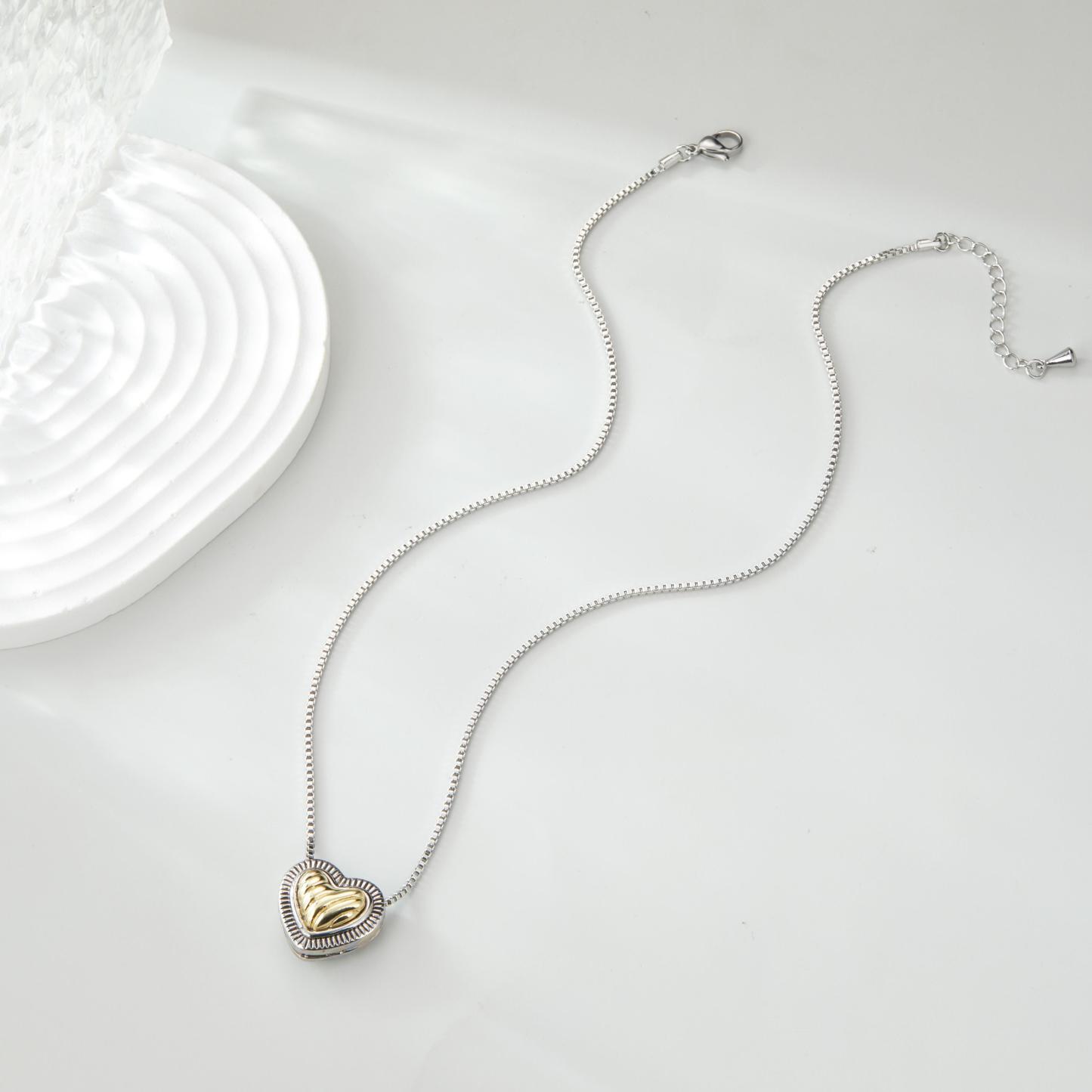 Heart Pendant Necklace 40cm+5cm Elegance Valentine's Day Anniversary Jewelry Gift for Women