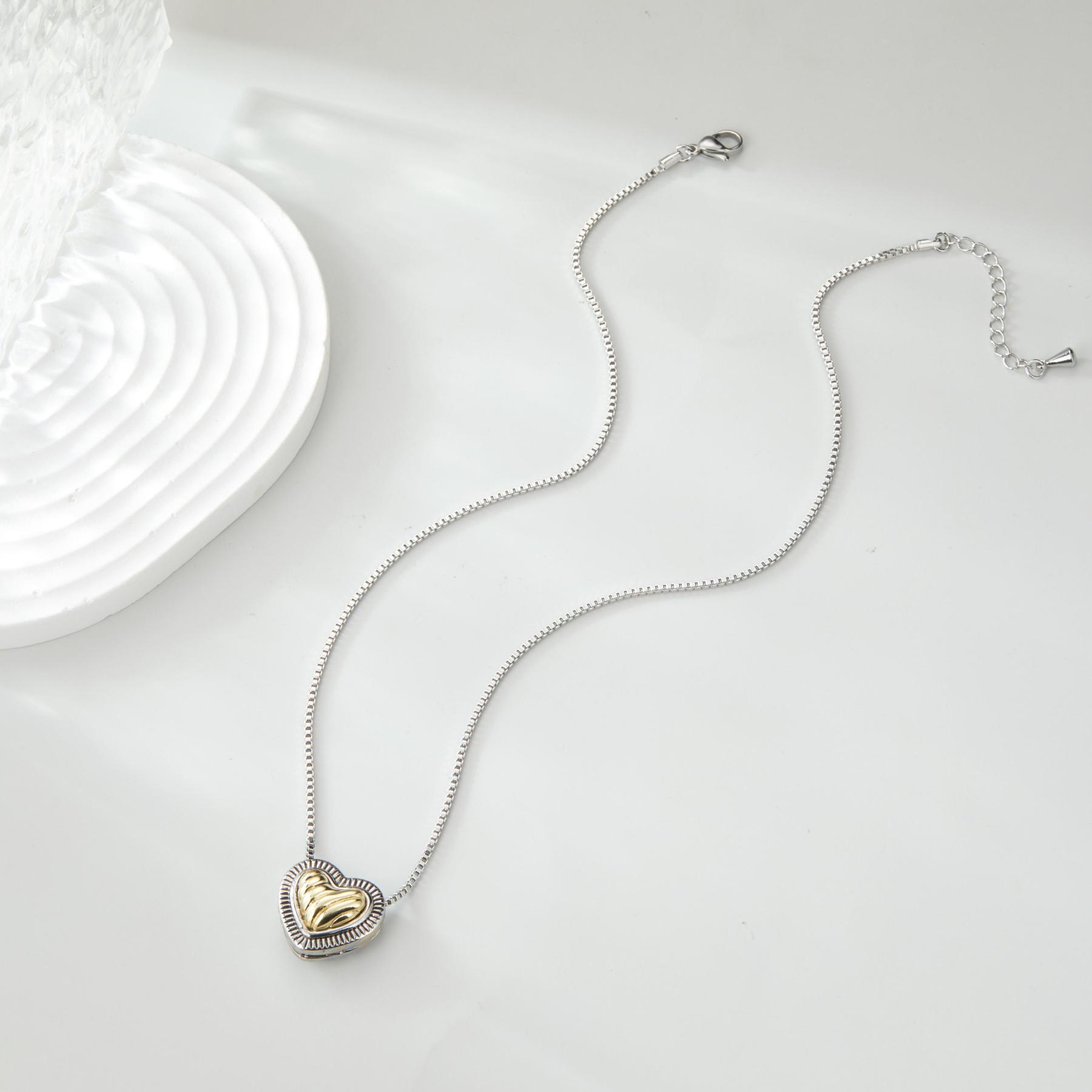 Heart Pendant Necklace 40cm+5cm Elegance Valentine's Day Anniversary Jewelry Gift for Women