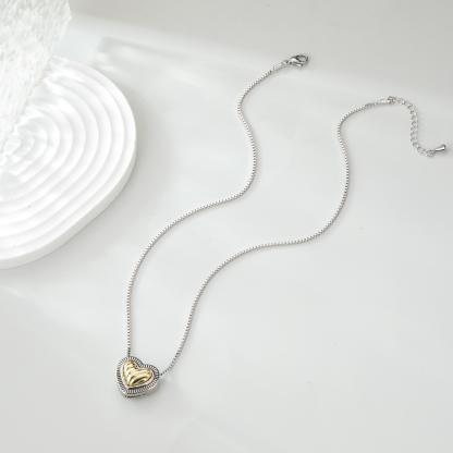 Heart Pendant Necklace 40cm+5cm Elegance Valentine's Day Anniversary Jewelry Gift for Women