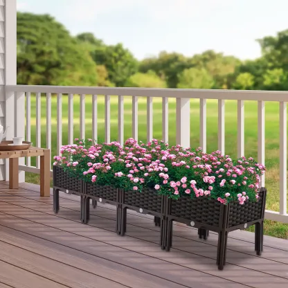 Raised Garden Bed, Large Planter Box, Raised Garden Bed Box Waterproof Strips for Placing on Balconies, Decks, Gardens, Backyard