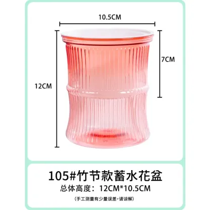 Selbstbewässernder Blumentopf Automatisch Wasserabsorbierender Blumentopf Doppelschichtiger Transparenter Plastik Sukkulenten Pflanzentopf Dekorativer Topf