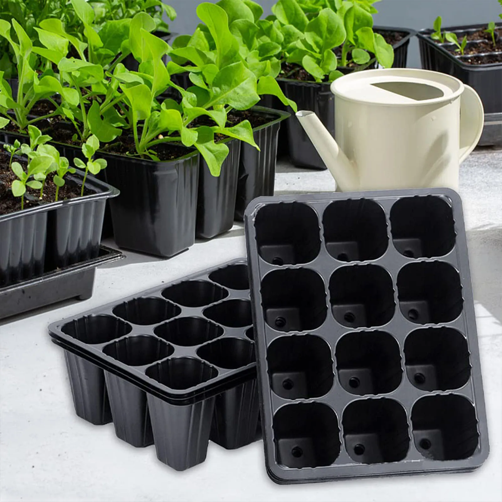 12 Löcher Gemüse Sämling Töpfe Sämling Tray Garten Töpfe Durable Seed Keimung Pflanze Blume Töpfe wachsen Box für die Bepflanzung