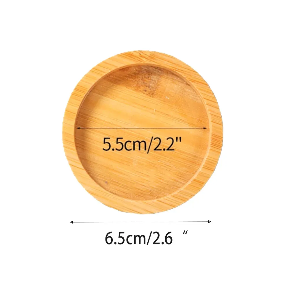 Tablett Bambus Holz Blumentöpfe Anti-Fade Runde Platz Kreative Pflanzer Halter Home Decor Mini Stand Favor Sukkulenten Garten Versorgung