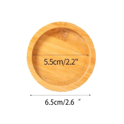 Tablett Bambus Holz Blumentöpfe Anti-Fade Runde Platz Kreative Pflanzer Halter Home Decor Mini Stand Favor Sukkulenten Garten Versorgung