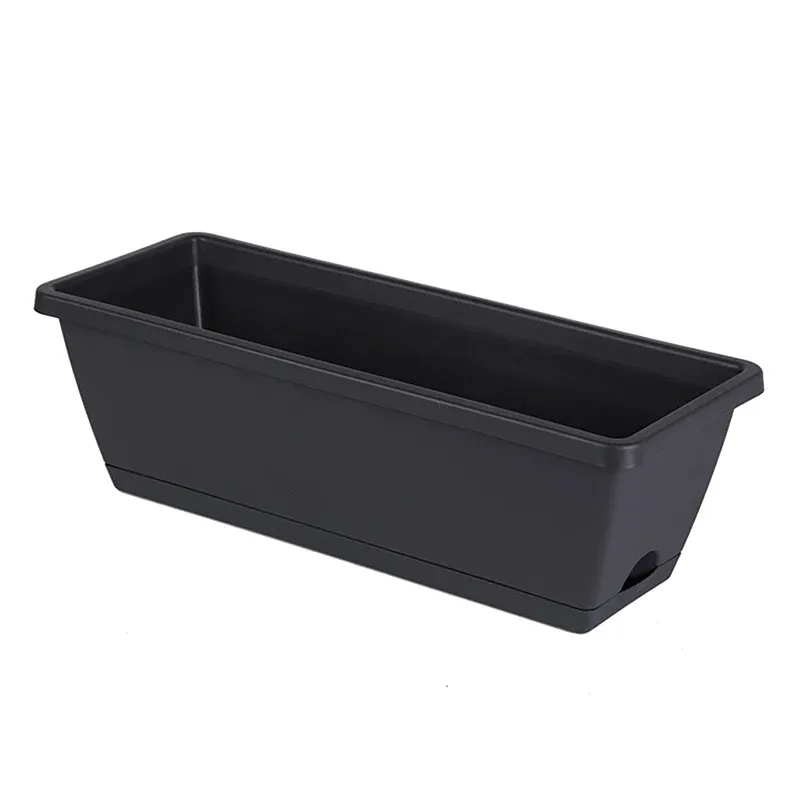 1PCS Classic Style Rectangular Resin Window Box Planter Blumen Home Gardening Pflanzung Bonsai Töpfe Large Container Flowerpot