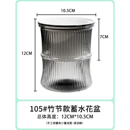 Selbstbewässernder Blumentopf Automatisch Wasserabsorbierender Blumentopf Doppelschichtiger Transparenter Plastik Sukkulenten Pflanzentopf Dekorativer Topf