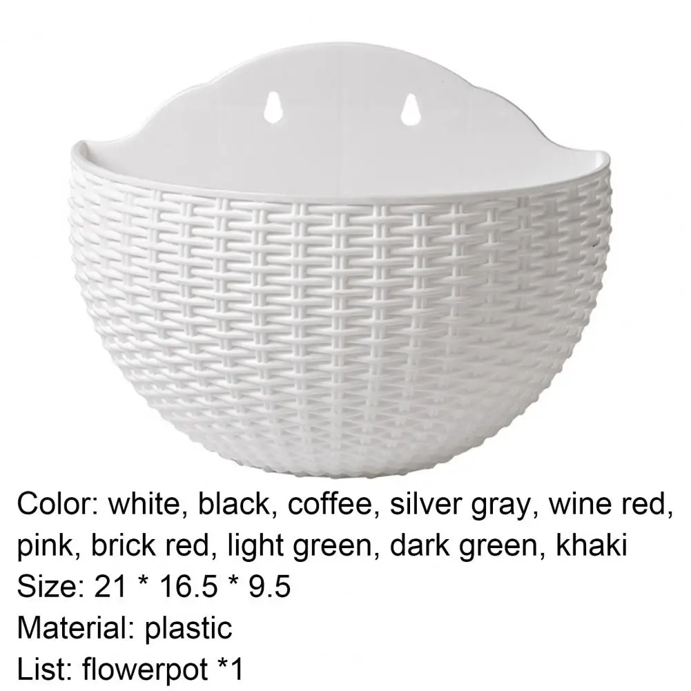 Flower Pot Exquisite Wall-mounted Plastic Wall Hanging Basket Flowerpot for Outdoor Garden Balcony Planter Bucket Home Decor New