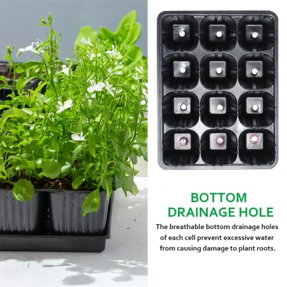 12 Löcher Gemüse Sämling Töpfe Sämling Tray Garten Töpfe Durable Seed Keimung Pflanze Blume Töpfe wachsen Box für die Bepflanzung