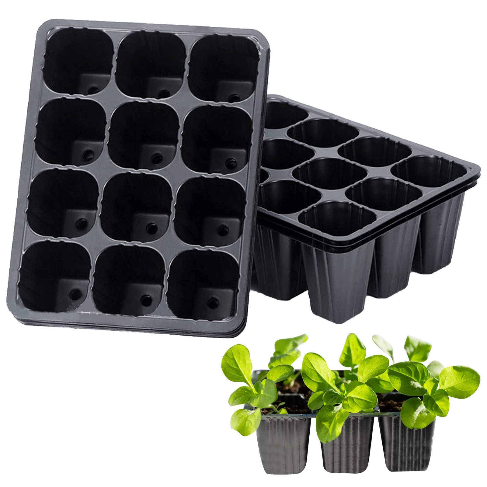 12 Löcher Gemüse Sämling Töpfe Sämling Tray Garten Töpfe Durable Seed Keimung Pflanze Blume Töpfe wachsen Box für die Bepflanzung