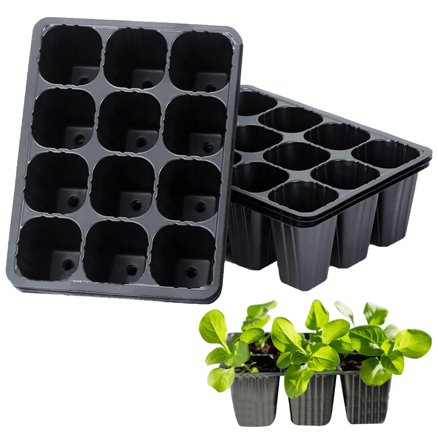 12 Löcher Gemüse Sämling Töpfe Sämling Tray Garten Töpfe Durable Seed Keimung Pflanze Blume Töpfe wachsen Box für die Bepflanzung