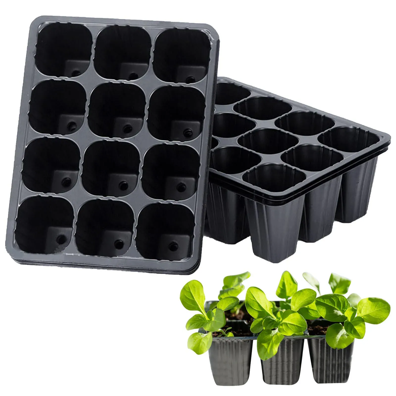 12 Löcher Gemüse Sämling Töpfe Sämling Tray Garten Töpfe Durable Seed Keimung Pflanze Blume Töpfe wachsen Box für die Bepflanzung