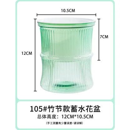 Selbstbewässernder Blumentopf Automatisch Wasserabsorbierender Blumentopf Doppelschichtiger Transparenter Plastik Sukkulenten Pflanzentopf Dekorativer Topf