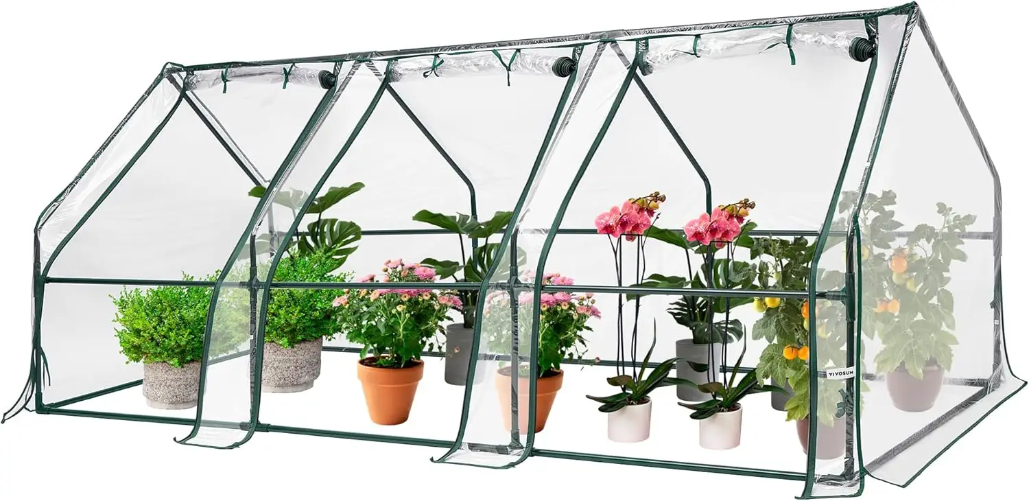 Vivosun Portable Mini Gewächshaus 94,5X36X36-Zoll-Tunnel, Pvc Abdeckung mit Roll-up-Reißverschluss Tür, für Indoor Outdoor oder Garten