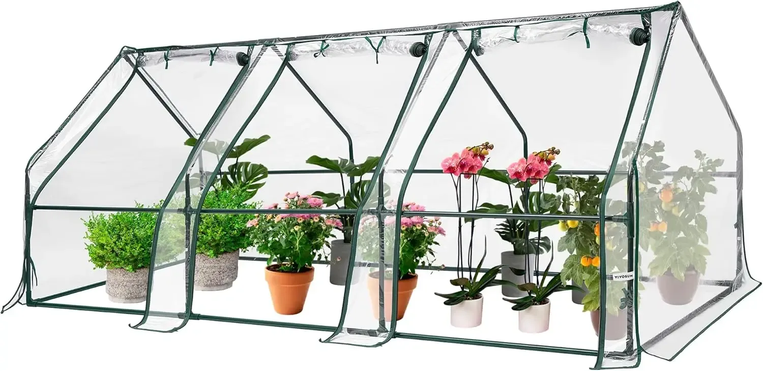 Vivosun Portable Mini Gewächshaus 94,5X36X36-Zoll-Tunnel, Pvc Abdeckung mit Roll-up-Reißverschluss Tür, für Indoor Outdoor oder Garten