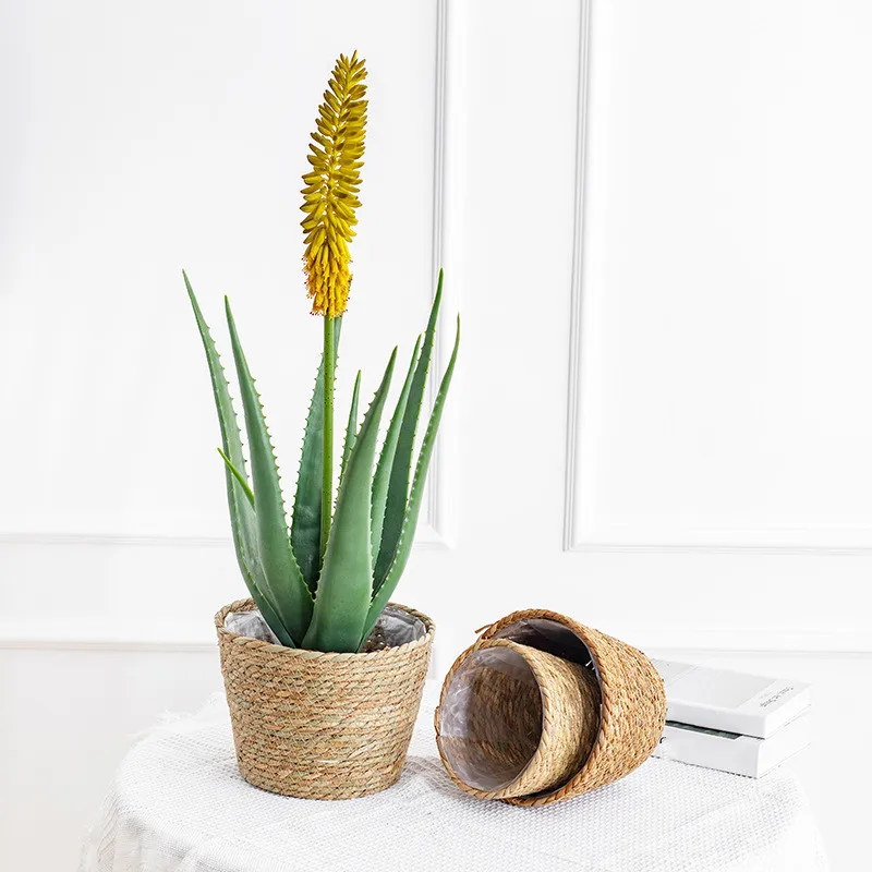 Weaving Flower Plant Pot Plant Pots Seagrass Basket Straw Basket Planter Pot Basket Indoor Outdoor Flower Pot Containers