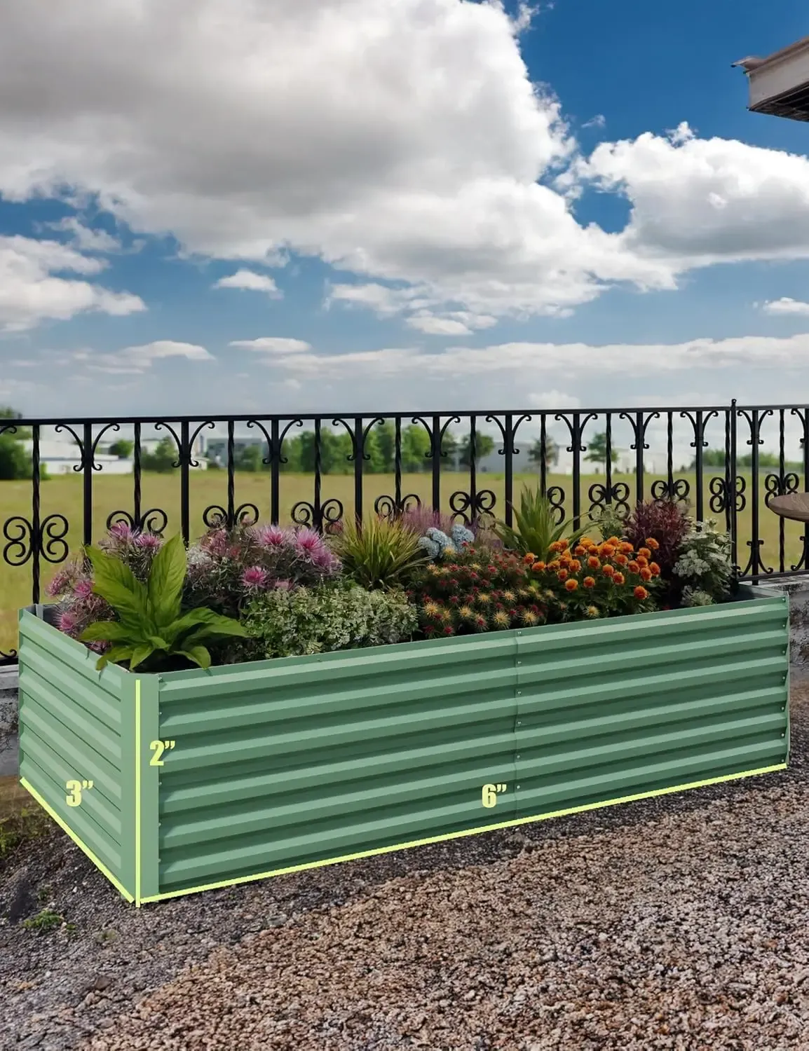 8x4x2ft Galvanized Raised Garden Bed Deep Root Planter Box for Vegetables Flowers Herbs-Large Metal Raised Garden Bed Kit