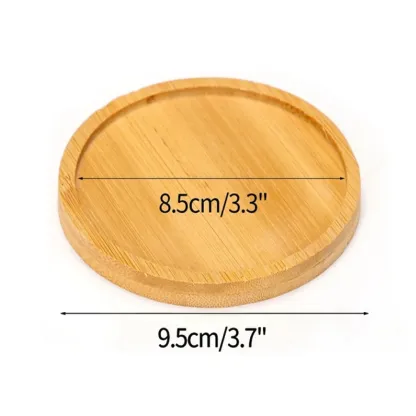 Tablett Bambus Holz Blumentöpfe Anti-Fade Runde Platz Kreative Pflanzer Halter Home Decor Mini Stand Favor Sukkulenten Garten Versorgung