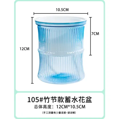 Selbstbewässernder Blumentopf Automatisch Wasserabsorbierender Blumentopf Doppelschichtiger Transparenter Plastik Sukkulenten Pflanzentopf Dekorativer Topf