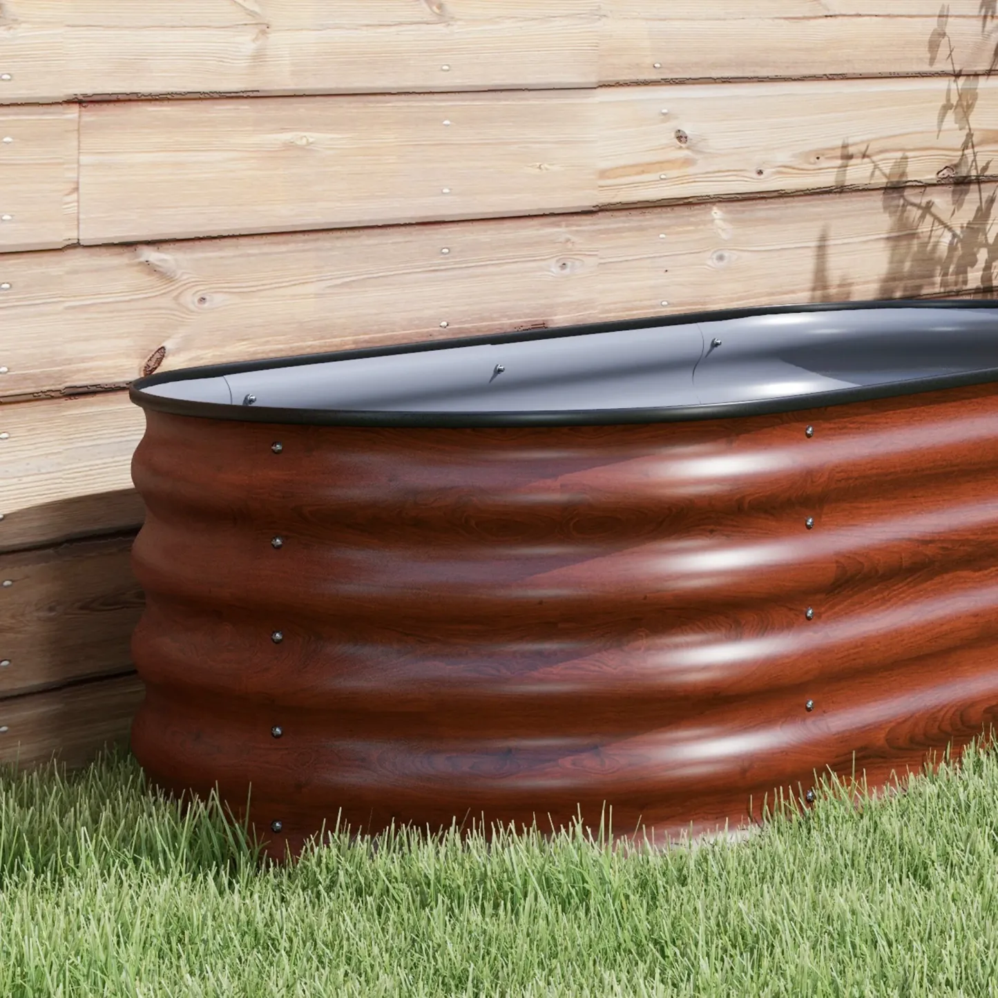 Outsunny 5' X 2' X 1.4' Hochbeet-Bausatz, Outdoor-Metall-Pflanzkasten mit Sicherheitseinfassung, einfacher DIY-Stock-Tank