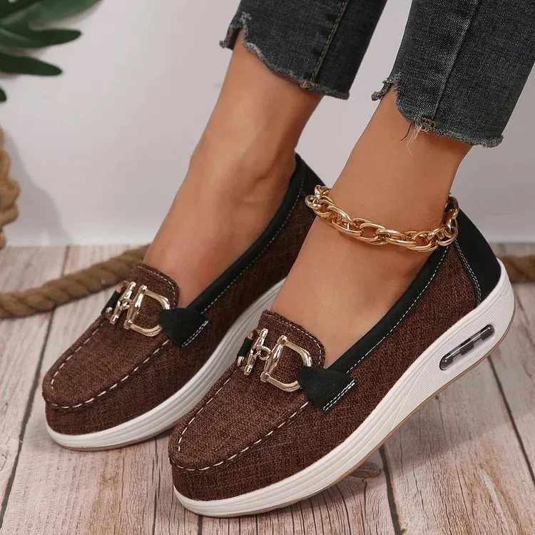 🔥LAST DAY 70% OFF - Women Comfortable Chain Decor Casual Walking Shoes