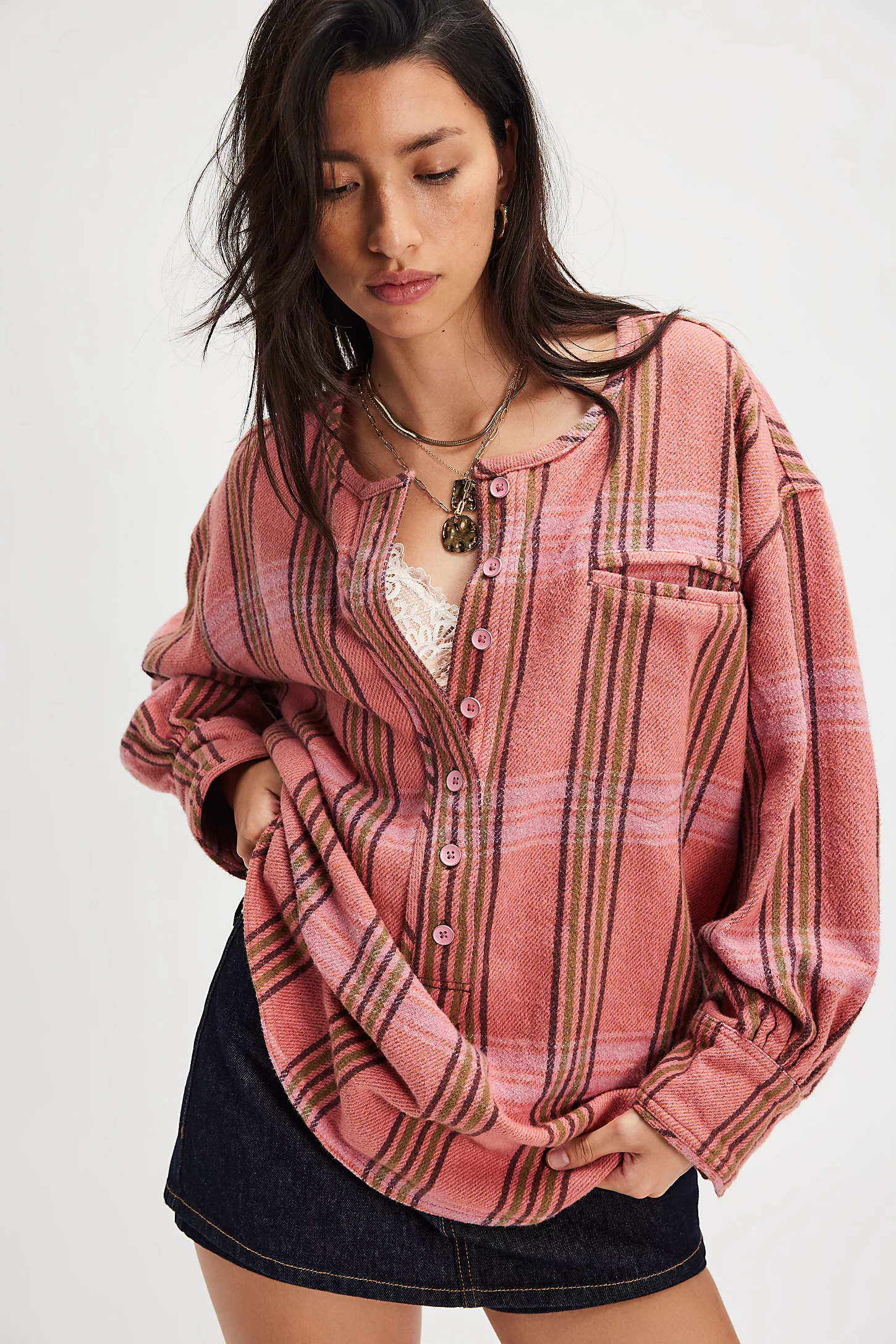Free Perfect In Plaid Pullover