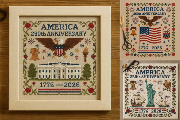 US 250th Anniversary Cross Stitch Kit