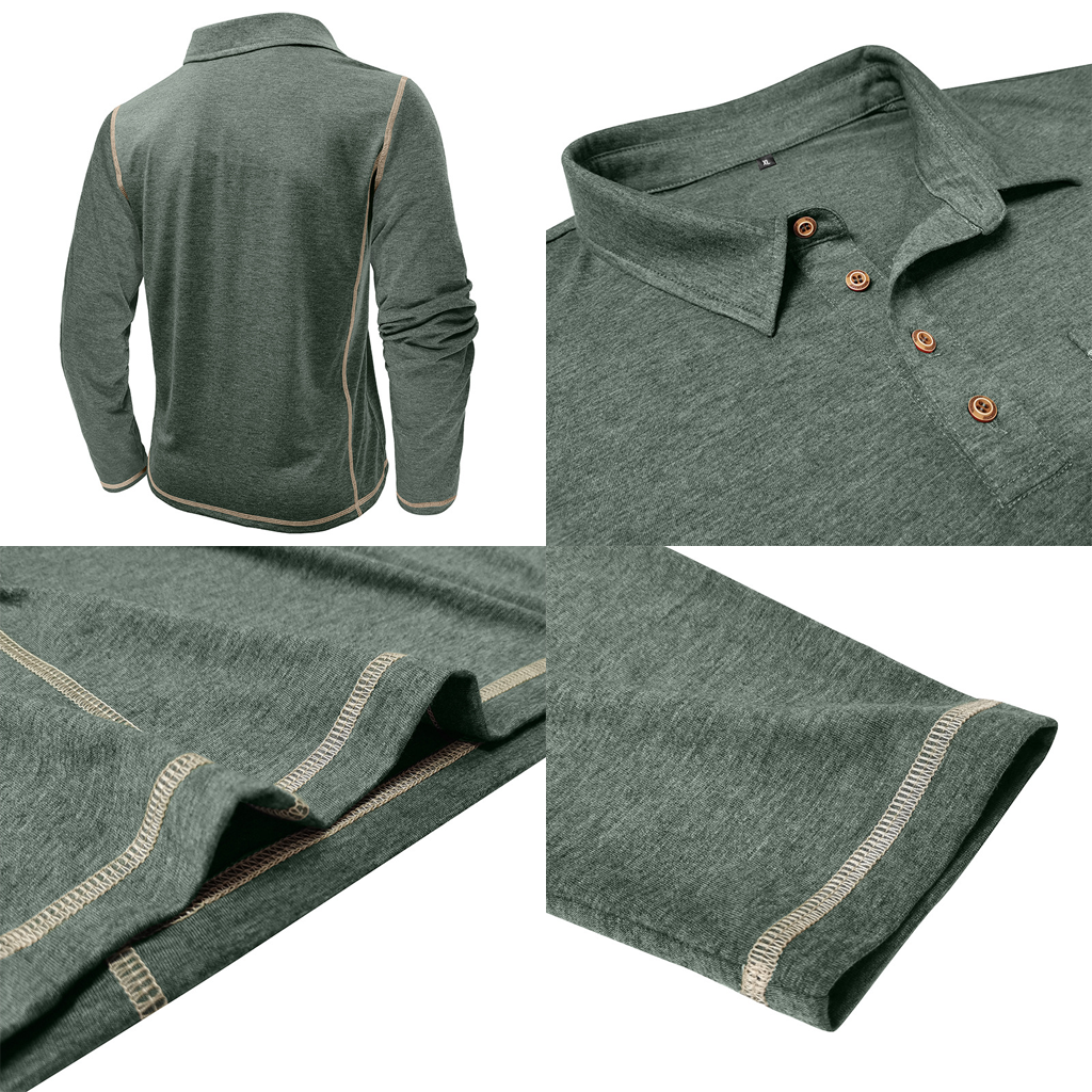 Men’s Long-Sleeve Polo T-Shirt