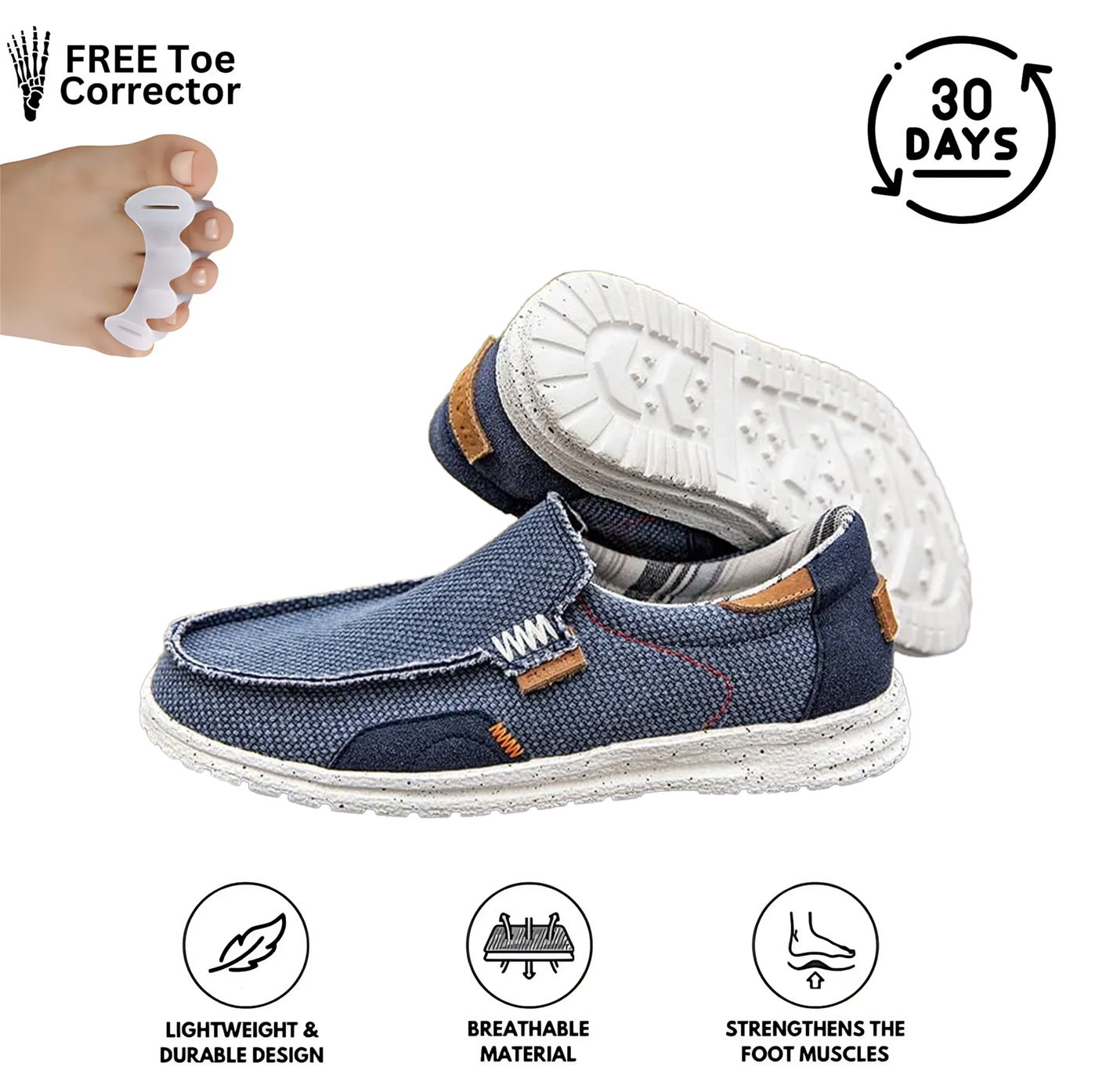 ⏰Promotion 70% OFF--Men's Lightweight Comfort Ergonomic Memory Foam Insole Slip On Loafer Walking Shoes