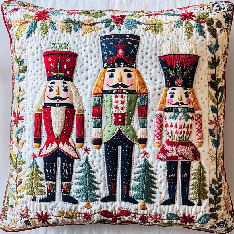 Nutcracker Quilted Pillow