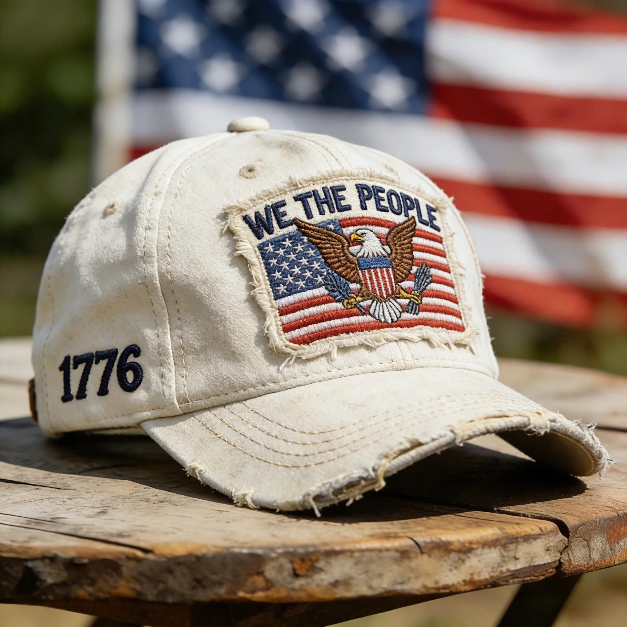 We The People 1776 Vintage Patriotic Cap
