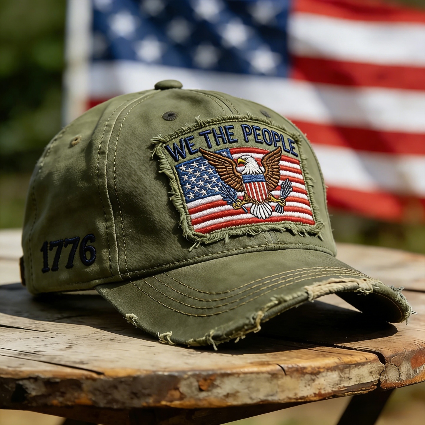 We The People 1776 Vintage Patriotic Cap