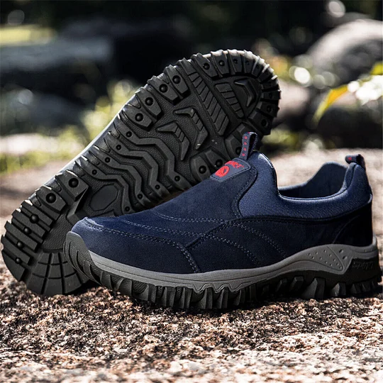 Men's Orthopedic Hiking Shoes for Diabetic, Lightweight Walking Sneakers for Extra Arch Support