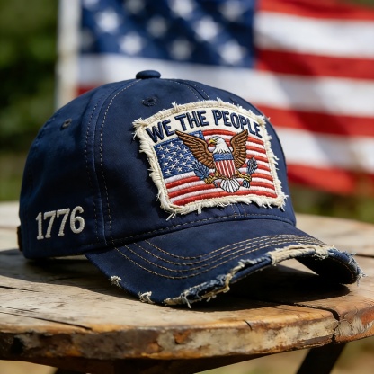 We The People 1776 Vintage Patriotic Cap