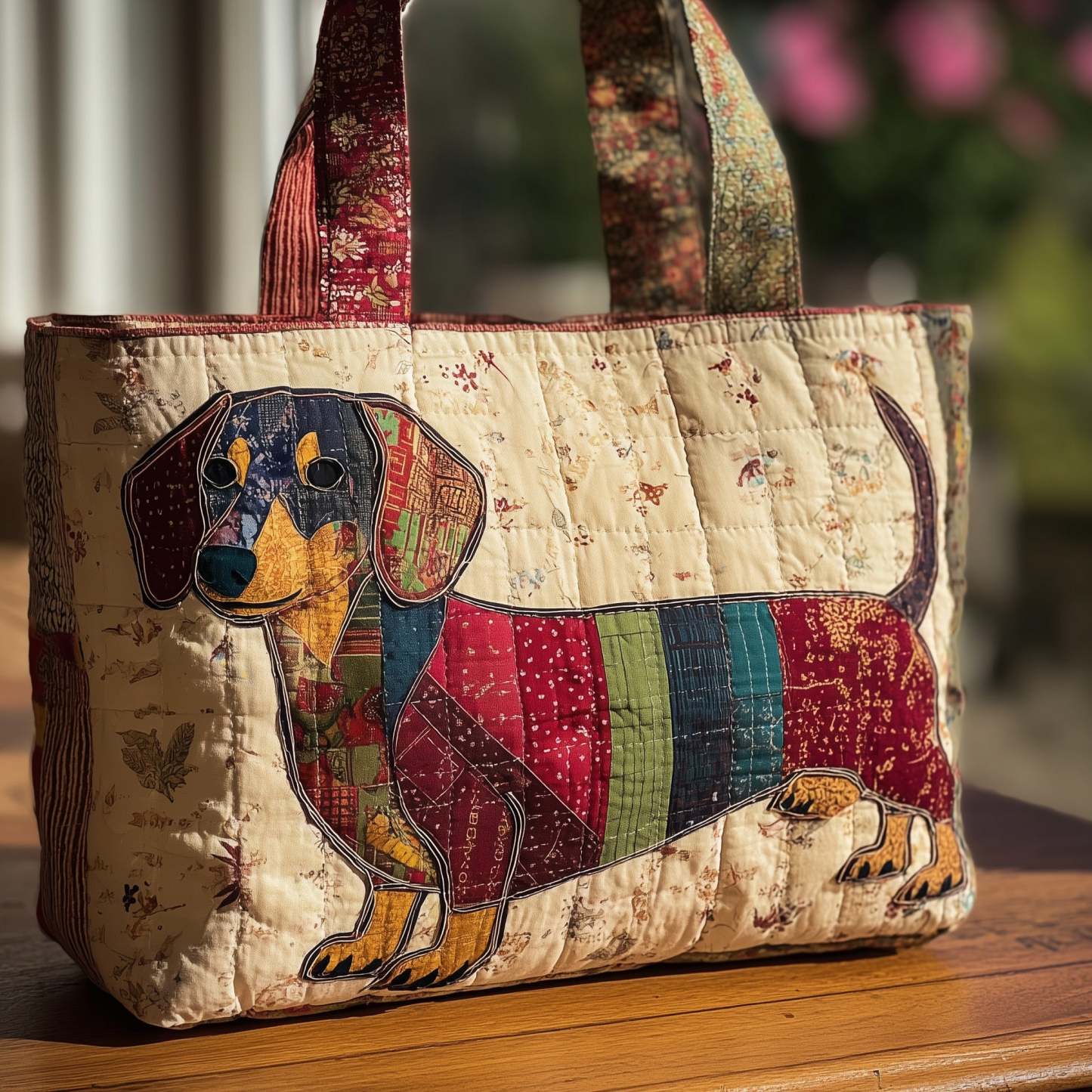 Adorable Dachshund Quilted Tote Bag GFTONT2366