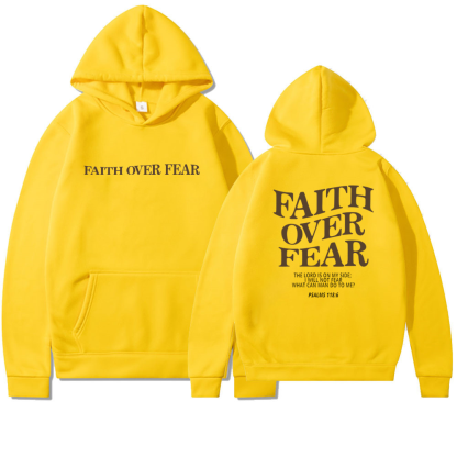 Faith Over Fear Printed Hoodie