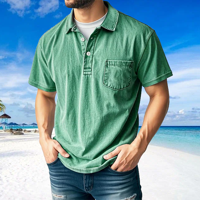 Men's Modern Minimalist Casual Turn-Down Collar Polo Shirt