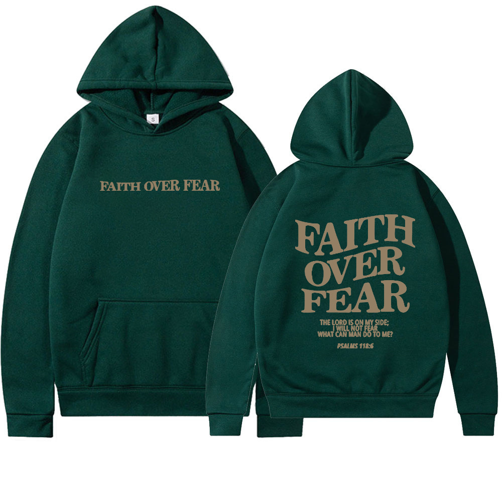 Faith Over Fear Printed Hoodie