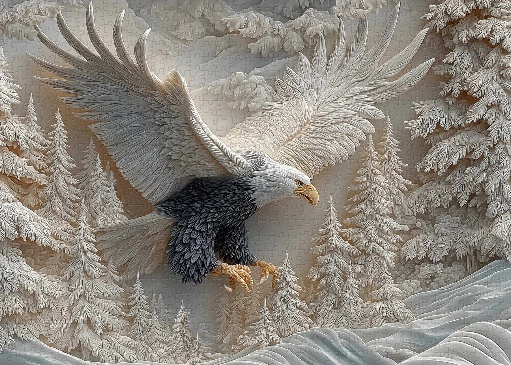 The Carved Eagle Jigsaw Puzzle 1000 Pieces
