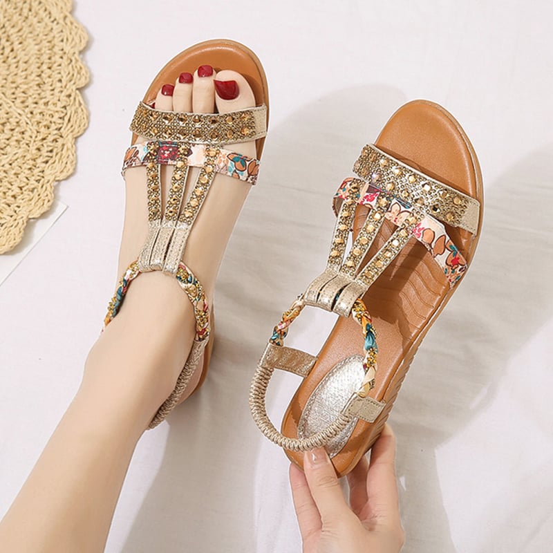 🔥[#1 TRENDING 2025] - Women's New Summer Rhinestone Open Toe Orthopaedic Sandals
