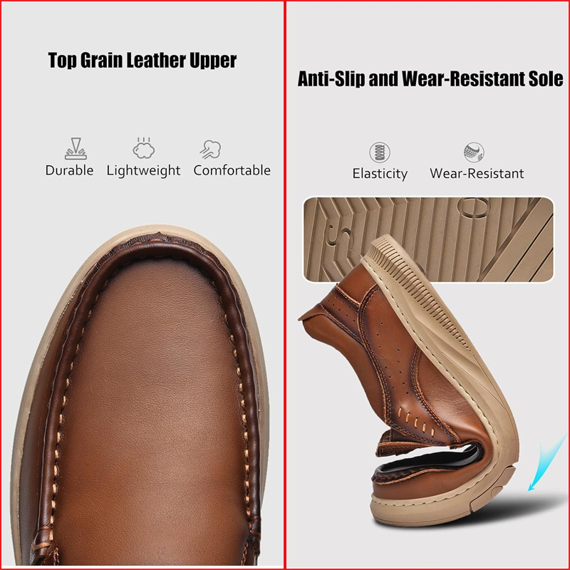 🔥LAST DAY 70% OFF🔥Orthorecover™ Handcrafted Men's Non-Slip Soft-Sole Full-Grain Leather Loafers 