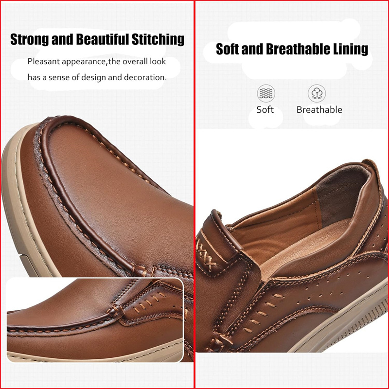 🔥LAST DAY 70% OFF🔥Orthorecover™ Handcrafted Men's Non-Slip Soft-Sole Full-Grain Leather Loafers 