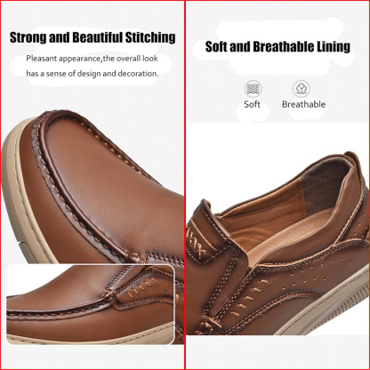 🔥LAST DAY 70% OFF🔥Orthorecover™ Handcrafted Men's Non-Slip Soft-Sole Full-Grain Leather Loafers 