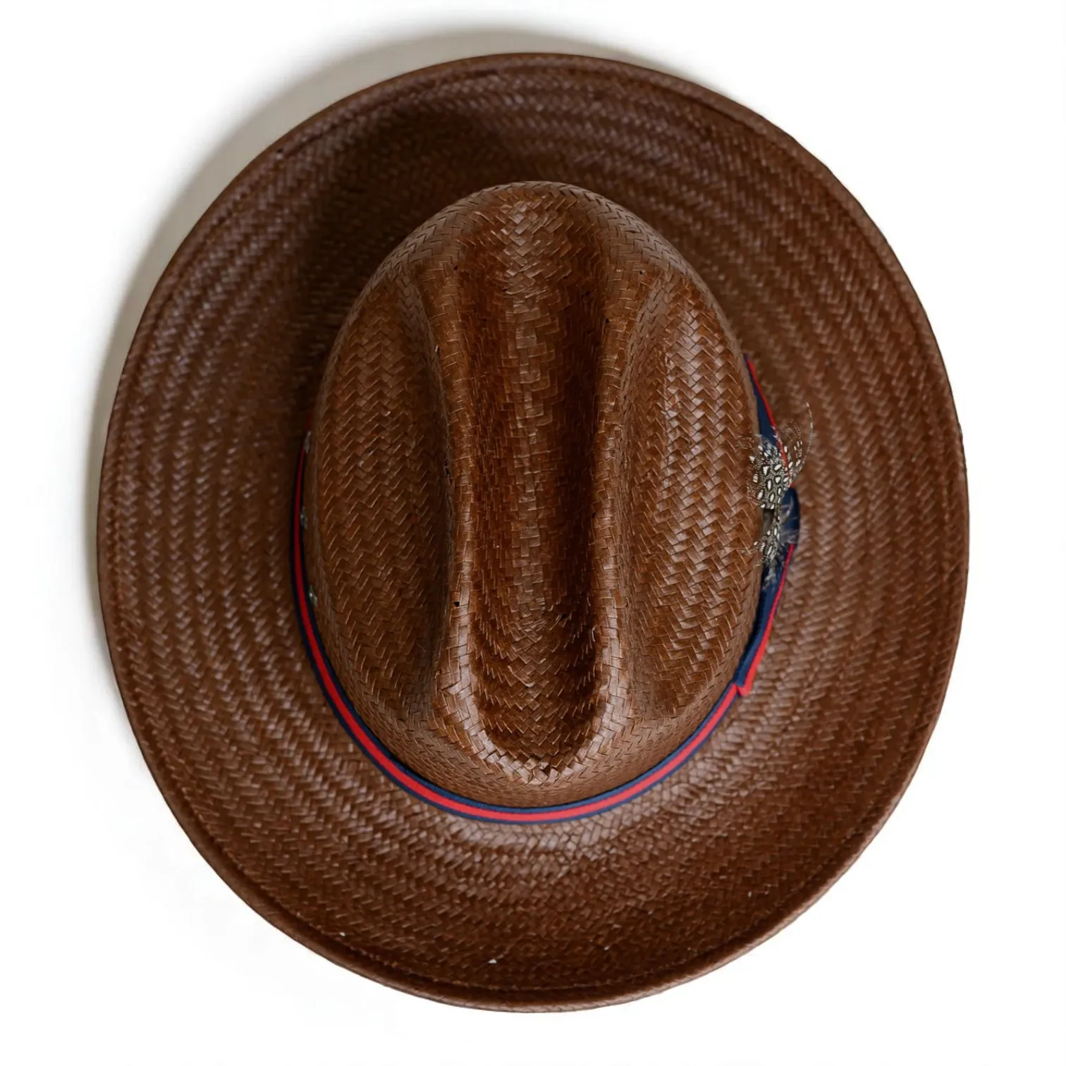 Patriotic Straw | Panama Fedora Hat - Brown