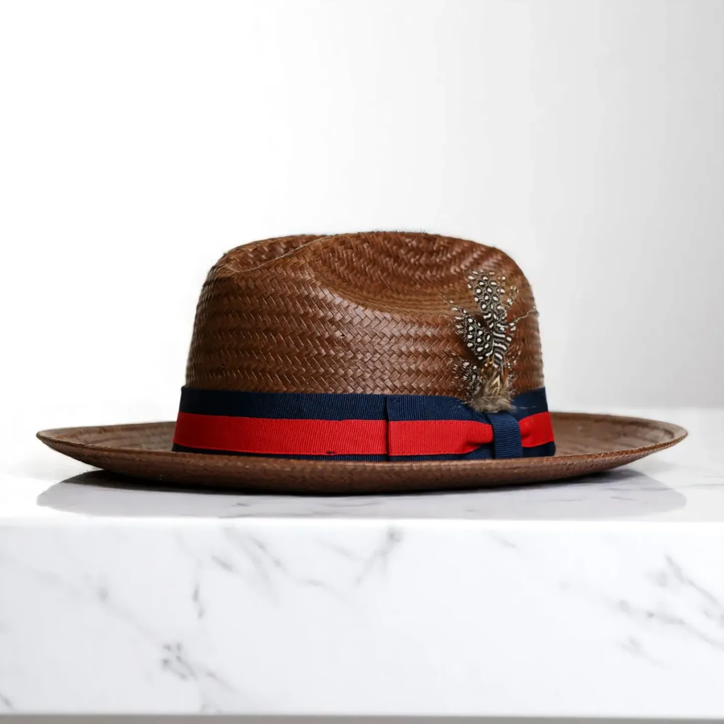 Patriotic Straw | Panama Fedora Hat - Brown