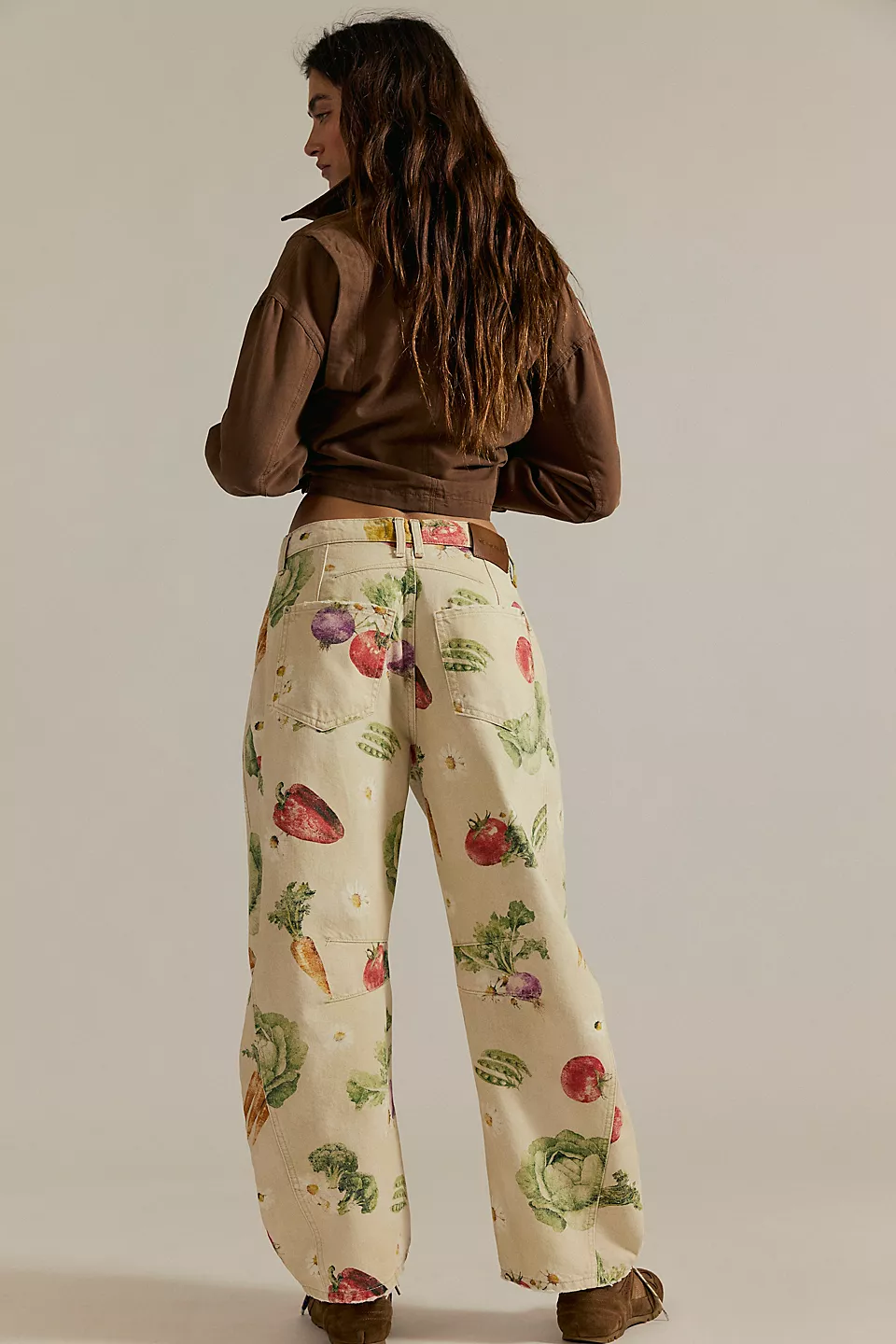 Women's Trendy Multi-Color Printed High-Waist Loose Fit Casual Pants